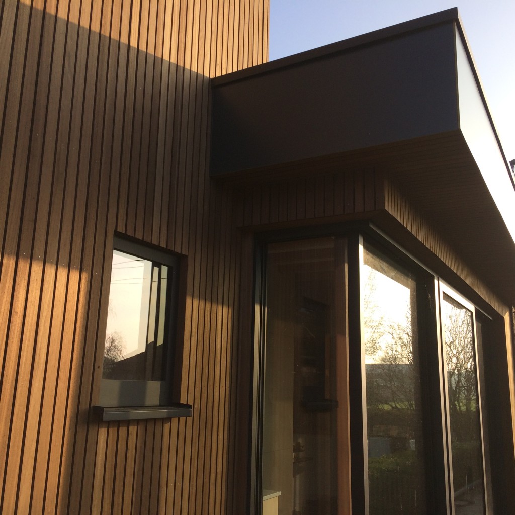 Gevel met hout Ayous 40/22